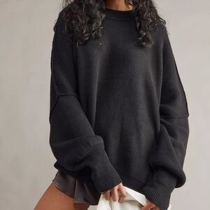 Free People Black Easy Street Tunic